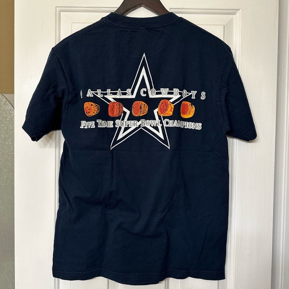 NFL Dallas Cowboys Die Hard Football Club For Life Short Sleeve Shirt Vintage 90 - Picture 3 of 5